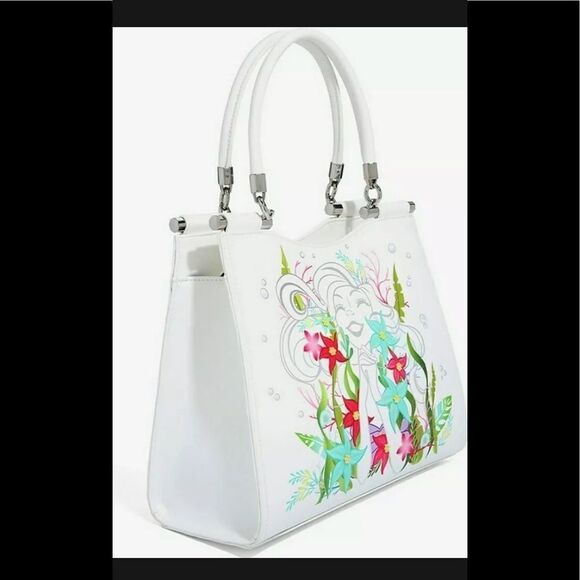 Danielle Nicole Disney’s The Little Mermaid Floral Satchel Bag~New 🧜♀️ - Picture 2 of 5